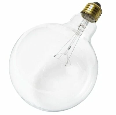 Satco S3010 120V Medium Base 25-Watt G40 Light Bulb, Clear - Image 1 of 4