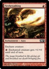 4x Firebreathing MTG Magic 2010 (M10) NM Magic Regular