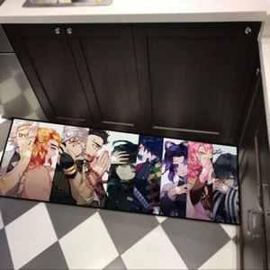 Alfombra antideslizante con diseño de anime Demon Slayer Cosplay alfombra de piso alfombra de área de gatito para habitación - Imagen 1 de 16