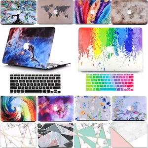 2in1 Pattern Cut-Out Matte Hard Case Keyboard Cover for MacBook Air Pro 13 inch - Picture 1 of 21