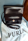 Black Friday Vintage 1998 Furla Black Italy Leather Bag Shoulder Medium Adj Str
