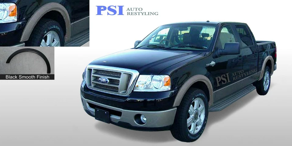 Black Paintable Rugged Fender Flares 04-08 Ford F-150 ; 06-08 Lincoln Mark LT  Foto 1 de 1