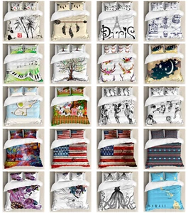 Bedding Set with Shams & Duvet Cover Decorative Bedroom in 3 Sizes by Ambesonne - Picture 1 of 9