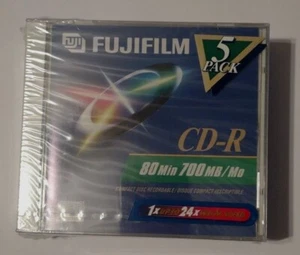 Fujifilm CD-R 80 Min 700 MB/MO 5er-Pack Discs Neu Versiegelte Box - Bild 1 von 2