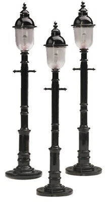 30-1078 MTH O-Scale Black Lamp Post Set Round - Image 1 of 4