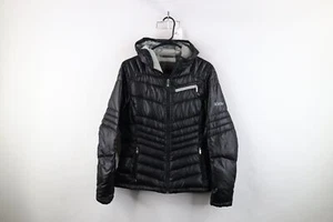 Spyder Womens M Spell Out Timeless Down Insulated Winter Hooded Puffer Jacket - Picture 1 of 21