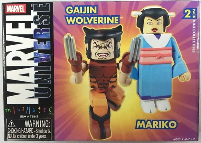 PACK DE 2 FIGURAS DE ACCIÓN MINIMATES MARVEL UNIVERSE GAIJIN WOLVERINE Y MARIKO NUEVAS Foto 1 de 4