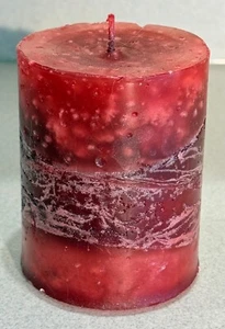 Root Pillar Candle 3x4" Unscented Garnet Red Beeswax Blend - Picture 1 of 4