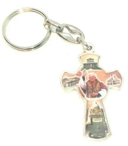 Pope Benedict XVI Key Chain, Metal, Made in Italy, Stamped Italy. - Picture 1 of 2