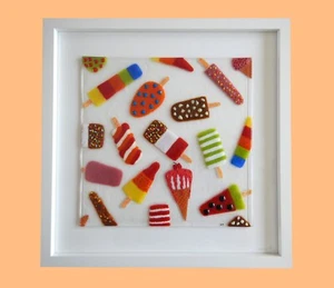 Handgefertigtes Bild aus geschmolzenem Glas ""Lollies - Bild 1 von 6