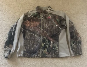 Mossy Oak Camo & Pink Soft Shell Full Zip Jacket Girls XL (16-18) Fleece Lined - Picture 1 of 14