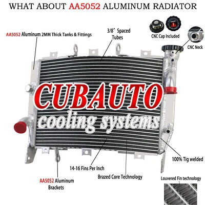 Radiador de aluminio #39061-0010 apto para KAWASAKI NINJA 2003-04, ZX6R ZX636/ZX-6RR ZX600 Foto 1 de 4