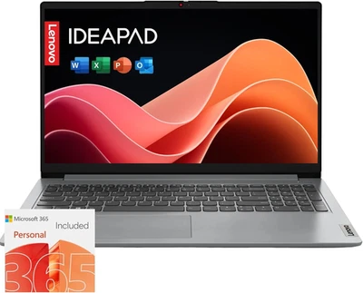 Lenovo Ideapad 1I Laptop - Intel Core, 12GB RAM, 256GB SSD, Windows 11, MS 365 - Image 1 of 4