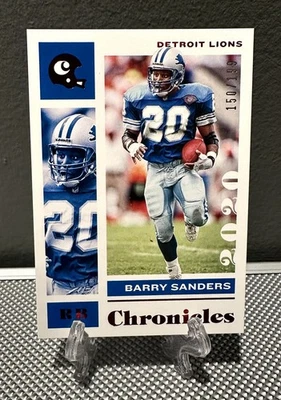 2020 Chronicles BARRY SANDERS #/199 Base Parallel🔥Detroit Lions Legend - Image 1 of 2