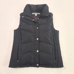 Kenneth Cole Reaction Down Feather Quilted Puffer Vest Women M Black Sleeveless - Picture 1 of 9
