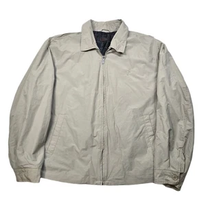 Tasso Elba Golf Jacket Mens XL Tan Beige Zip Casual Outerwear Bomber - Picture 1 of 9