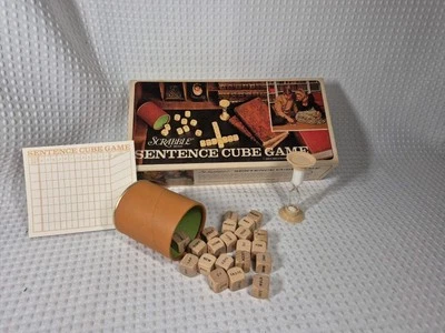 VINTAGE Scrabble Sentence Cube Game COMPLETE S&R Games 1971 Word Letters - Image 1 of 4