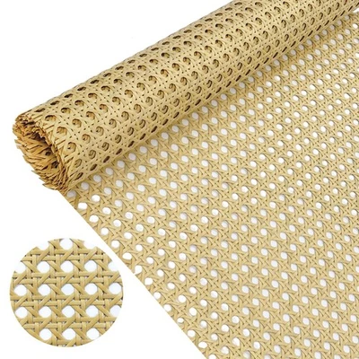 Plastic Cane Webbing Roll, 18 Inch x 3.3 Ft Handwoven Synthetic Poly Rattan W... - Image 1 of 4