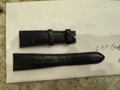 Patek Philippe Alligator Banda Negra Mate 19 x 14 Correa Corta Usada Foto 1 de 4