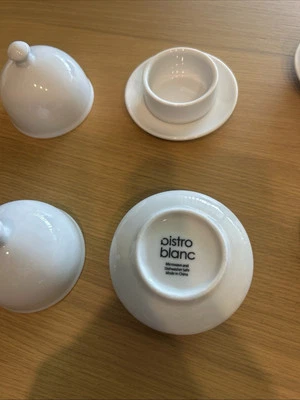 Home White Individual Dome Covered Butter Dish for 1 Place Setting - Image 1 of 3