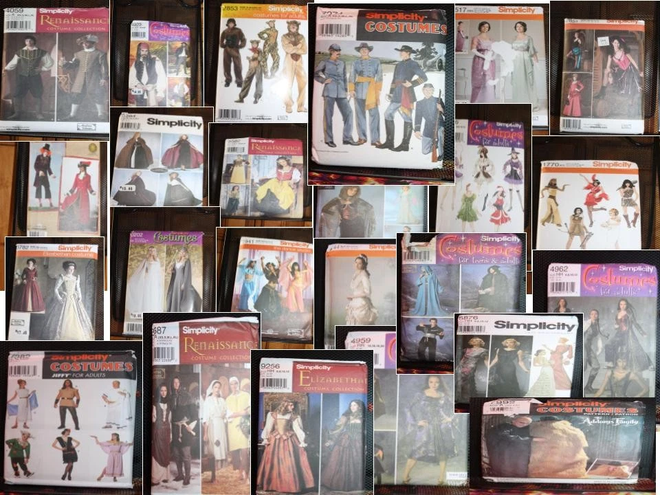 Halloween Simplicity costumes sewing patterns Uncut. cut Your choice. men/women - Image 1 of 1