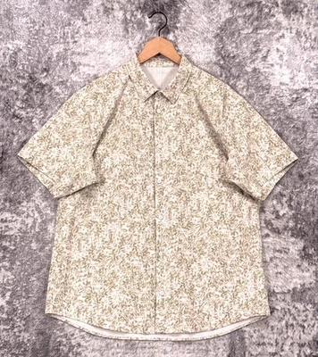 Рубашка Lululemon Airing Easy размер XL мужская зеленая с цветочным узором на пуговицах с коротким рукавом - Изображение 1 из 4