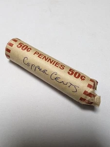 Rollo de centavos de cobre vintage anteriores a 1982 - Imagen 1 de 4