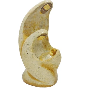 Ceramic Nativity Holy Family Modern Sculptural Christmas Baby Jesus Mary Joseph - Picture 1 of 9