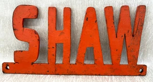 Emblema grande de hierro fundido vintage de SHAW Trucking Inc - Imagen 1 de 2
