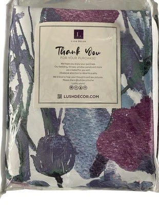 Tulip Floral Lush Decor Zuri Flora Light Filtering Window Panels  - Image 1 of 4