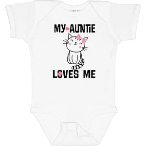 Inktastic My Auntie Loves Me Baby Bodysuit Childs Cute Apparel One-piece Infant - Picture 1 of 3