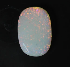 Australian Opal Oval Cabochon, 19x13 Natural Opal 10Ct Gemstone with Orange Fire - Picture 1 of 6