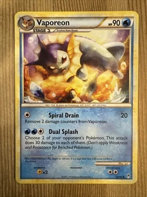 Vaporeon - 52/95 - Pokemon Call of Legends Non-Holo Card VLP - Image 1 of 2