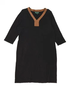Vestido recto Ralph Lauren para mujer manga 3/4 UK 20 2XL algodón negro DT41 - Imagen 1 de 3