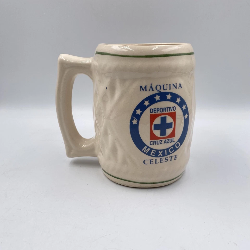 Cruz Azul Maquina Celeste马克杯啤酒斯坦墨西哥足球迷杯蓝色陶瓷 — 第 1/4 张图片