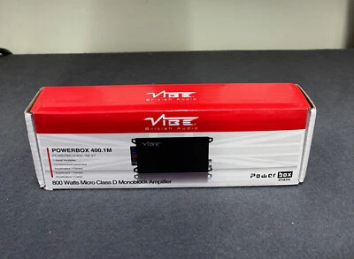VIBE CAR AMP AMPLIFIER MONO BASS 1 CHANNEL 800W MAX POWERBOX 400.1M CLASS-D #OP - Image 1 of 4