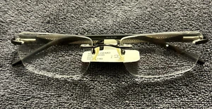Naturally Rimless NR 345 Designer Eyeglasses Frame, 56-18-140. Gun NWT $102 - Picture 1 of 3