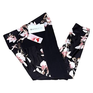 NUEVO Pantalones de Lycra Athleta M Salutation Stash Bolsillo Spandex Floral Negro Precio de venta sugerido por el fabricante 89 USD - Imagen 1 de 13