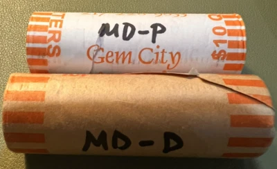 2000 P & D Maryland State Mint Quarter Rolls, uncirculated - Image 1 of 4