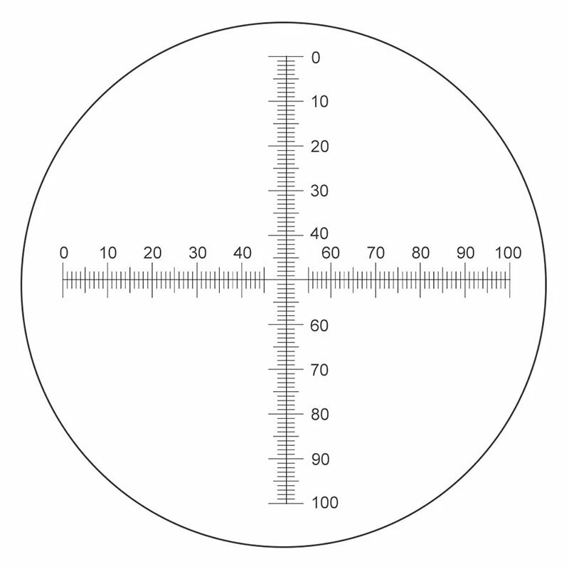 0.1mm Microscope Eyepiece Micrometer Scales Ocular Calibration Cross Ruler C7 - Image 1 of 4