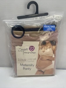Secret Treasures Maternity Panty Rayon Spandex 3 pair XXXL (22) NEW - Picture 1 of 7