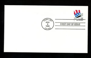 US FDC #3266 None 1998 Troy NY Uncle Sam hat patriotic - Picture 1 of 2