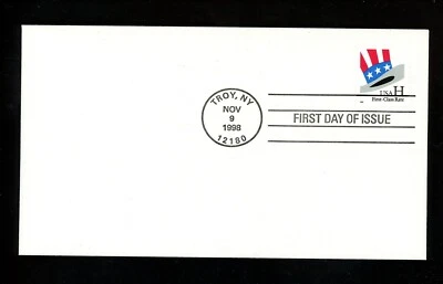 US FDC #3266 None 1998 Troy NY Uncle Sam hat patriotic - Image 1 of 2