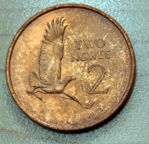 1983 Zambia 2 Ngwee Martial Eagle Cover