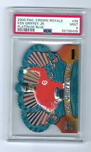 2000 Pacific Crown Royale Platinum Blue #36 Ken Griffey Jr. HOF Reds 58/75 PSA 9