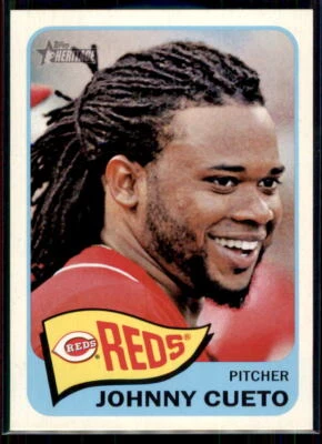 2014 Topps Heritage Johnny Cueto #123 Cincinnati Reds - Image 1 of 2