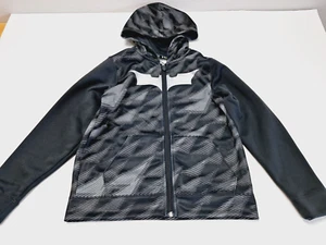 Under Armour Batman Hoodie YMD Black Silver Zip Sweatshirt Jacket g - Picture 1 of 5