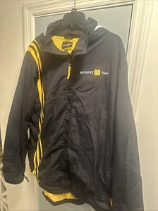 Renault F1 Team Jacket XXL black & yellow racing zip-front Hooded T17 - Picture 1 of 8