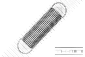 Zug-Feder 3mm Haken Öse 40x158mm 18kg Spiral Edel-stahl rostfrei Metall - Bild 1 von 1