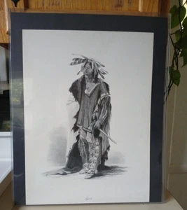 Dakota Indian 13.5 X 18 Karl Bodmer Native American Indian Art Bookplate #8 - Picture 1 of 4